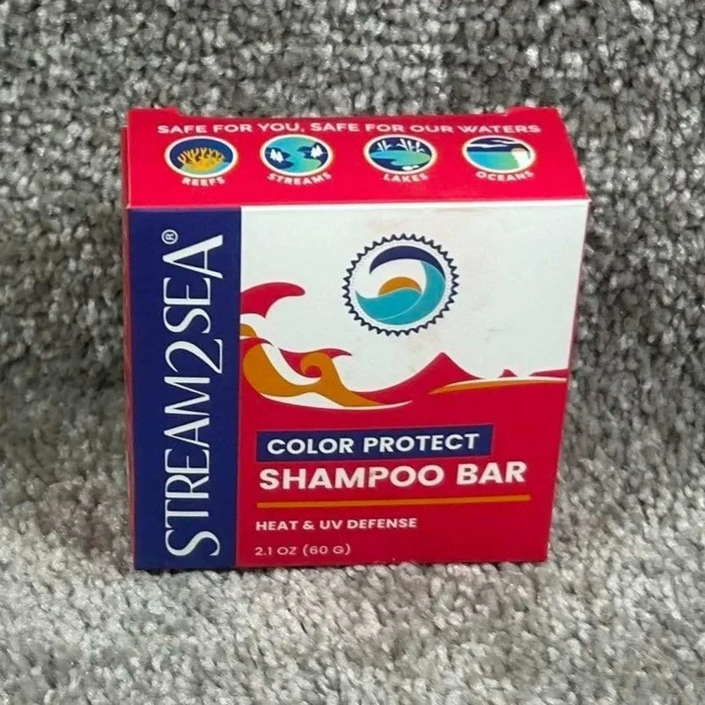 Stream2Sea Shampoo Bar Color Protect Heat UV Defense Reef Safe 2.1oz Unisex NEW